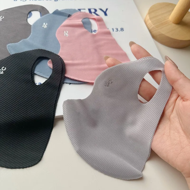 5 Color Threaded Ice Silk Mask - đánh giá và giá Cloth Face Mask Washable