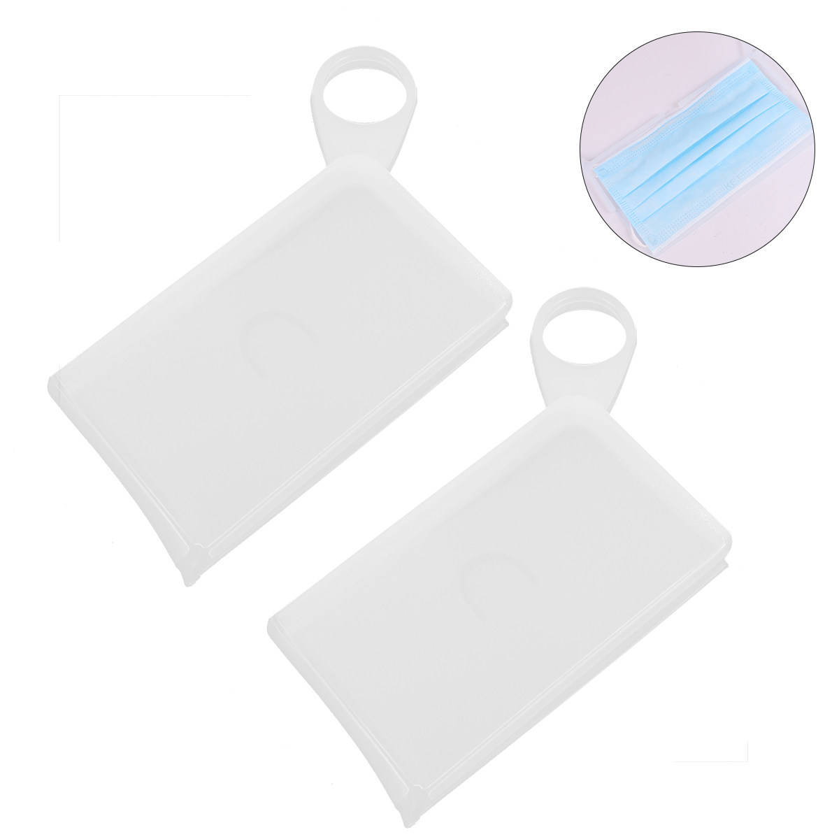 2Pcs Food Grade Silicone Mask  - đánh giá và giá Face Mask Storage Box