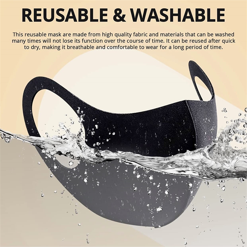 5/10PCS Fashion Solid Earloop  - đánh giá và giá Cloth Face Mask Washable